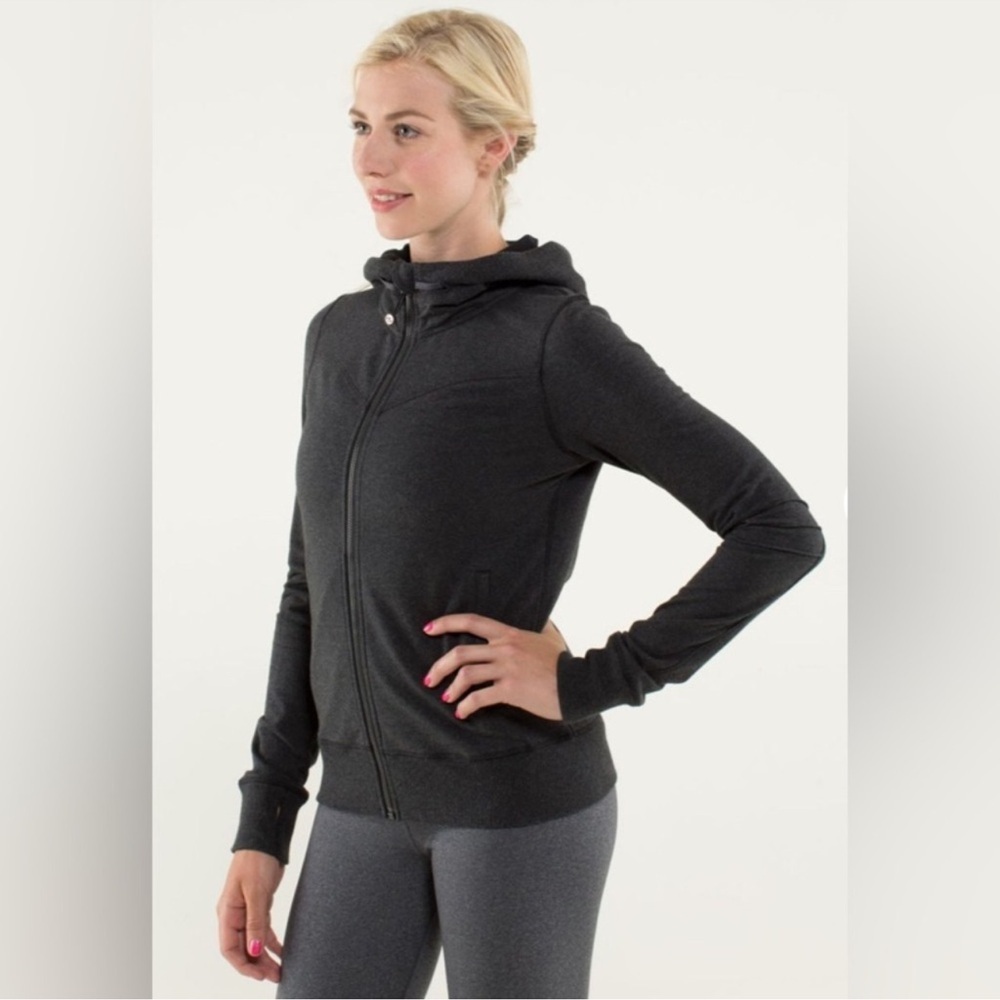 Lululemon Bliss Break Scuba Hoodie Define Jacket Full Zip Sweatshirt Gray Size 6